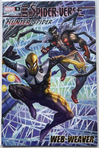 Edge of Spider-Verse #5 (2022) Web-Weaver Variant Cover – Hunter-Spider Appearance – Marvel Comics