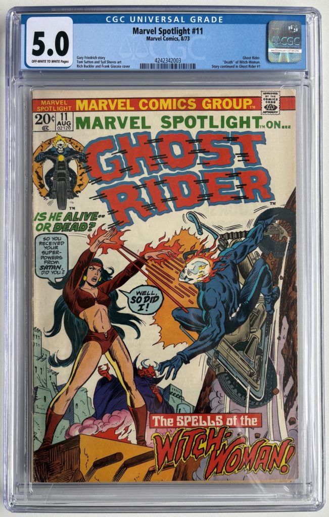 Marvel Spotlight - Ghost Rider #11 (1973) — CGC 5.0 Off-White to White Pages