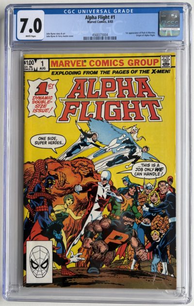 🔑 Alpha Flight #1 (1983) CGC 7.0 - 1st Issue and 1st appearance Puck and Marinna