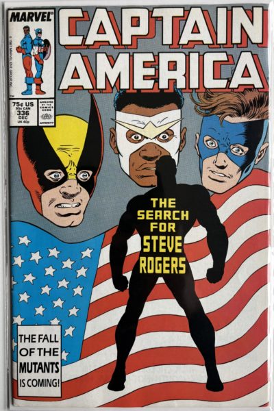 Captain America #336 Marvel Comics 1987 Fall of the Mutants Search for Steve Rogers