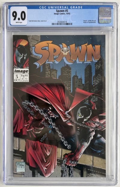 Spawn #5 (1992) CGC 9.0 - White Pages - Todd McFarlane - Image Comics - Early Spawn