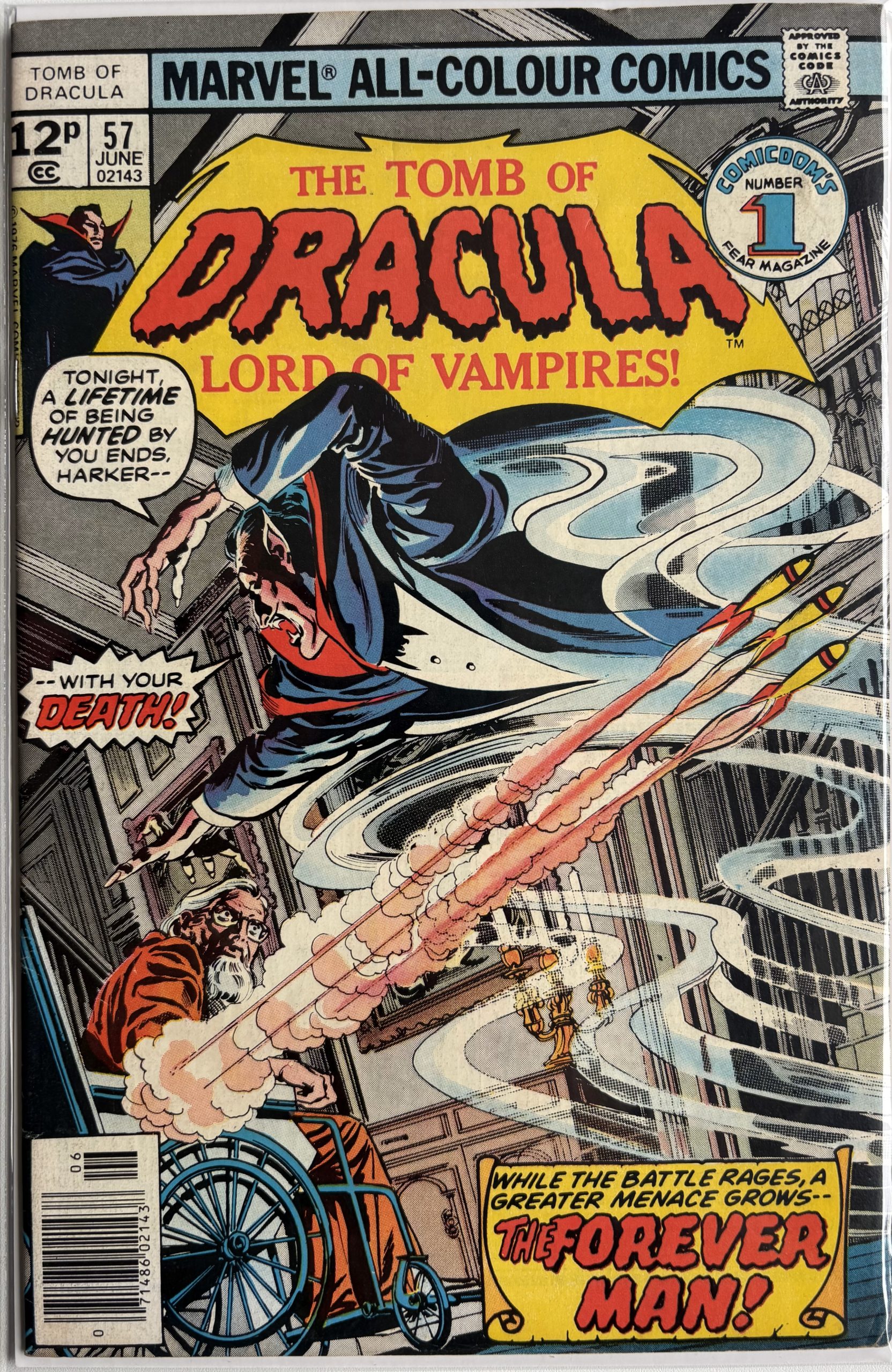 Marvel Tomb of Dracula #57 (1977) Bronze Age - UK Price Variant