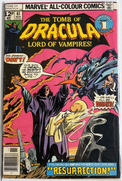 Tomb of Dracula #61 (1977) Bronze Age - UK Price Variant