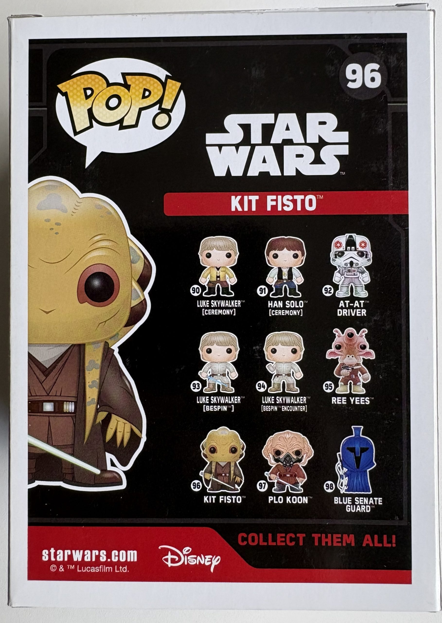 Funko Pop! Star Wars #96 Kit Fisto Underground Toys Exclusive Back