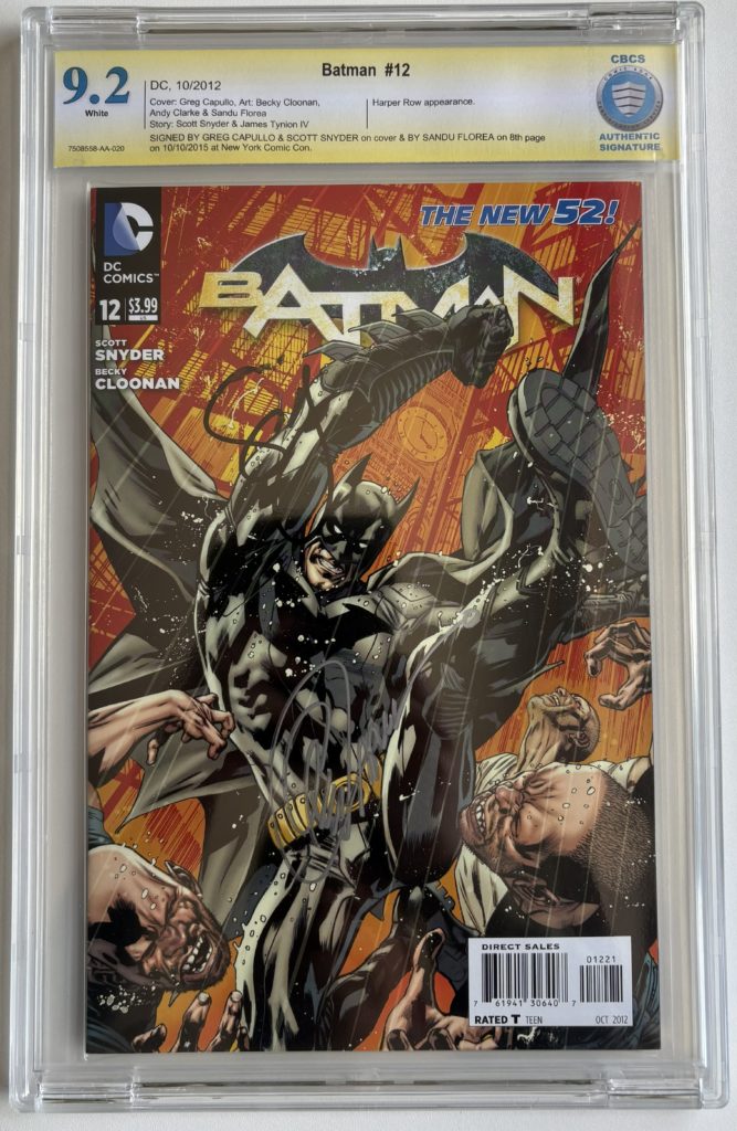 Batman #12 (2012) CBCS 9.2 Signed by Greg Capullo & Scott Snyder | The New 52