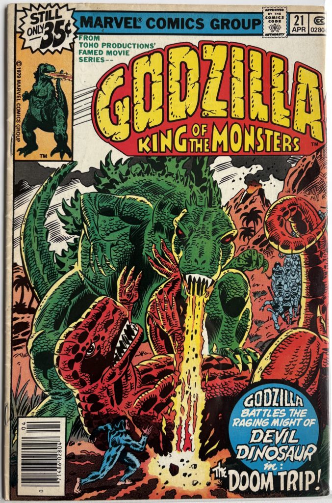 Godzilla #21 (1979) Marvel Comics | Godzilla vs Devil Dinosaur Cover | Bronze Age