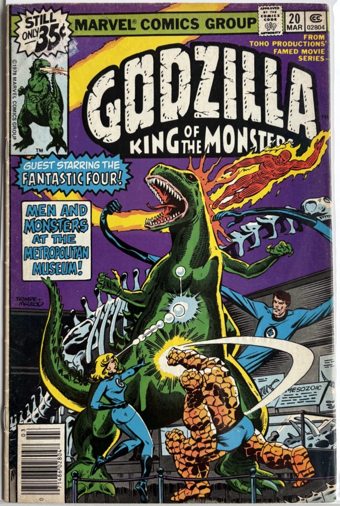 Godzilla #20 (1979) Marvel Comics | Fantastic Four Guest Appearance | Bronze Age