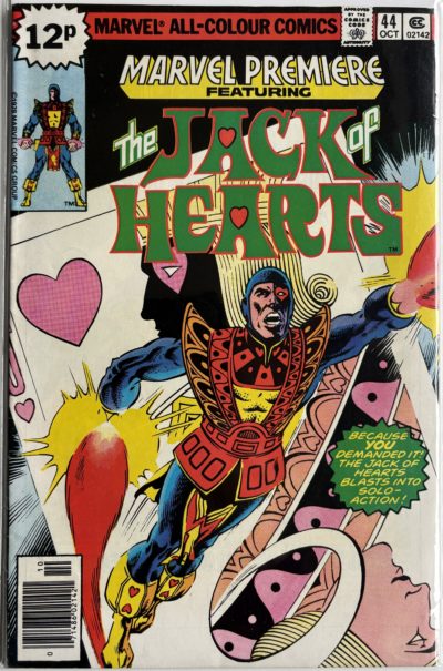 Marvel Premiere #44 (1978) Featuring The Jack of Hearts | Bronze Age Marvel Comic | First Solo Series