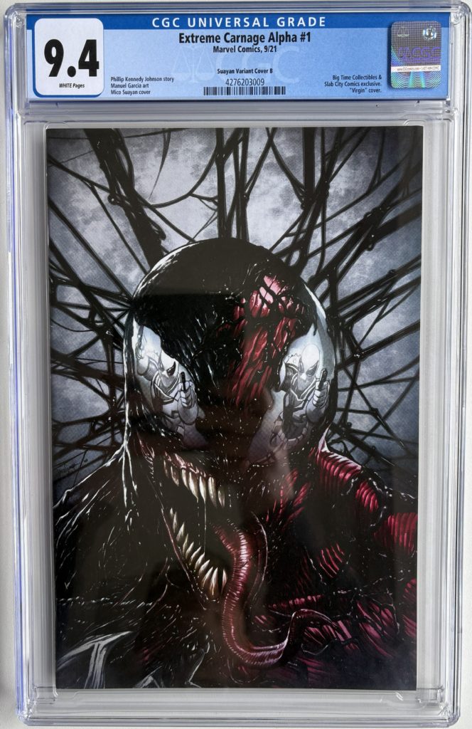 Extreme Carnage Alpha #1 CGC 9.4 Virgin Variant Big Time Collectibles Exclusive Mico Suayan