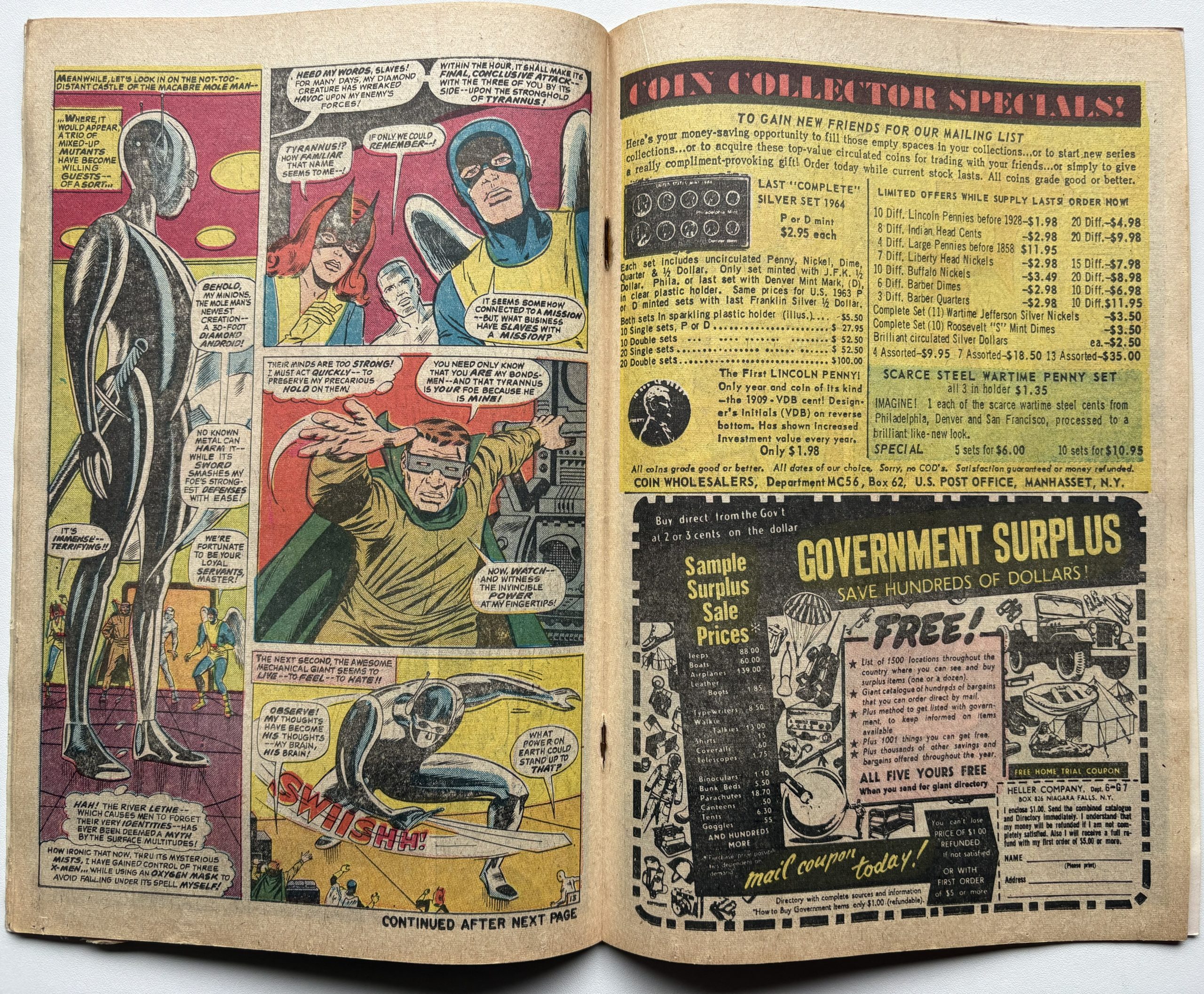 X-Men #34 (1967) Marvel Silver Age Comic | Original X-Men | Complete VG/FN Center