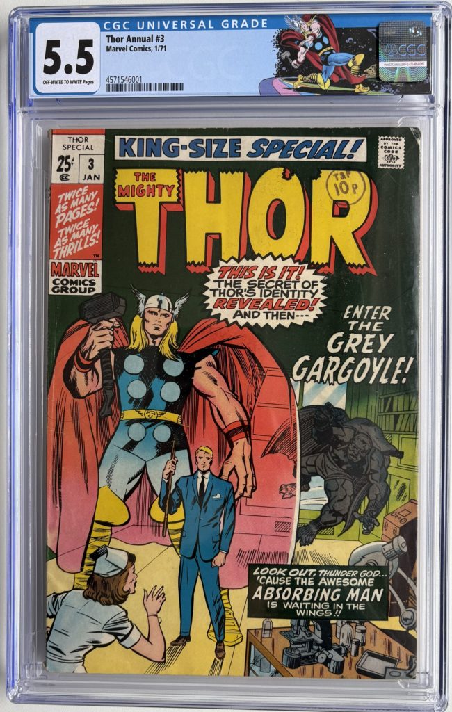 CGC 5.5 Thor Annual #3 (1971) | Secret Identity Revealed | King-Size Special | Bronze Age Marvel