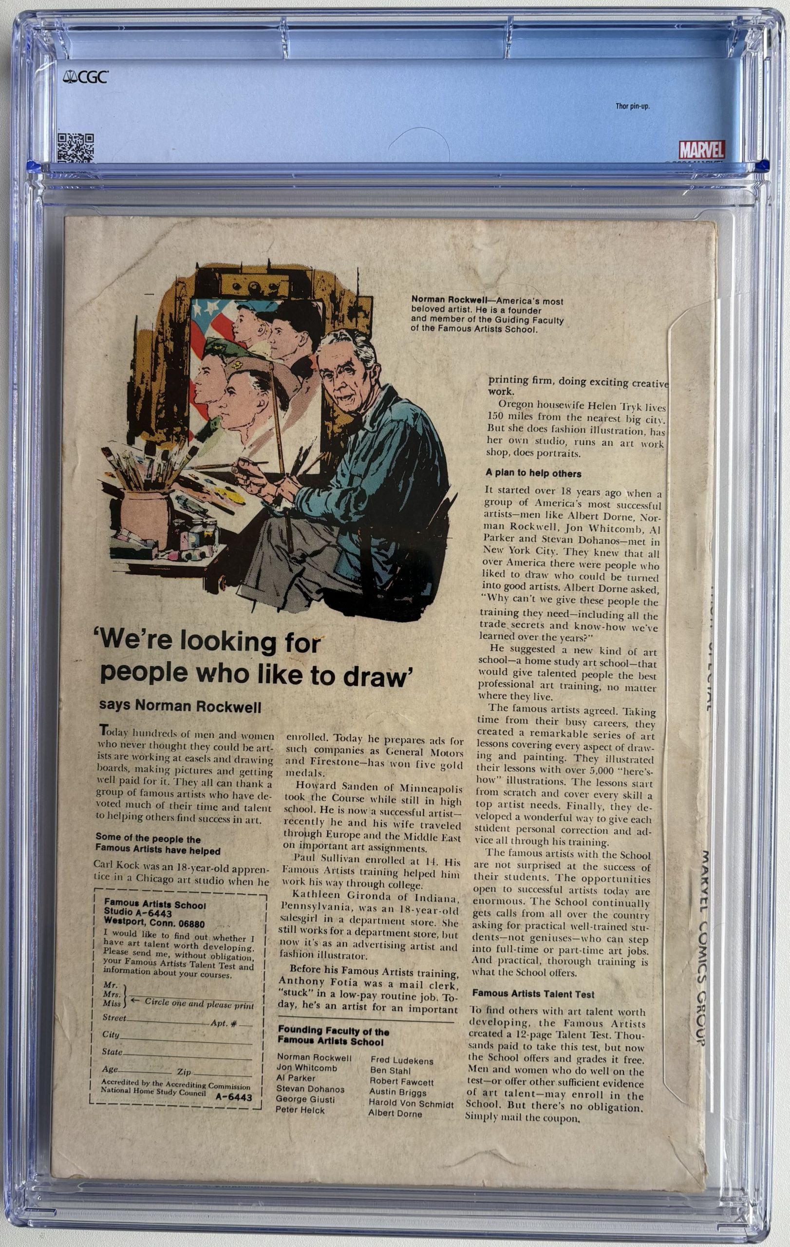 CGC 5.5 Thor Annual #3 (1971) | Secret Identity Revealed | King-Size Special | Bronze Age Marvel Back