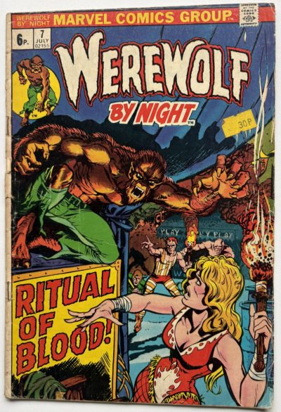 Werewolf by Night #7 (1973) Marvel Bronze Age Comic | UK Price Variant | Complete | £0.06 Pence Edition
