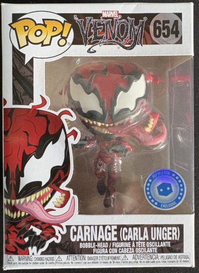 Funko Pop! Marvel Venom Carnage Carla Unger #654 2020 Pop In A Box Exclusive