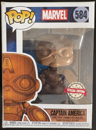 Funko Pop Captain America #584 Wood Special Edition Marvel Exclusive