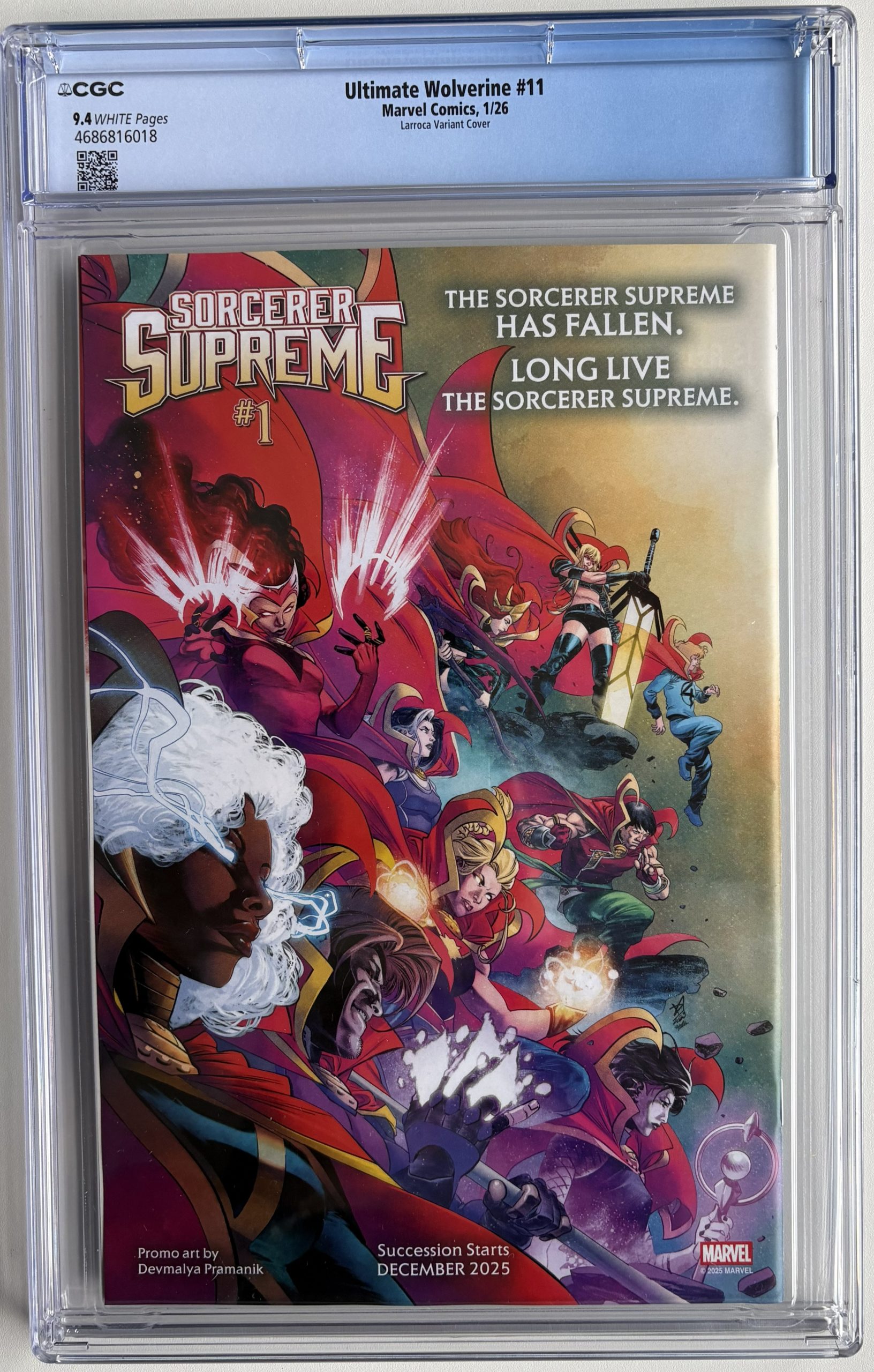 Ultimate Wolverine #11 (2026) CGC 9.4 Larroca Variant Cover Marvel 2026 White Pages back
