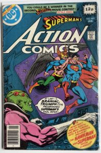 Action Comics #491 (1979) DC Comics – Superman, Hawkman & Brainiac Cover and Appearance