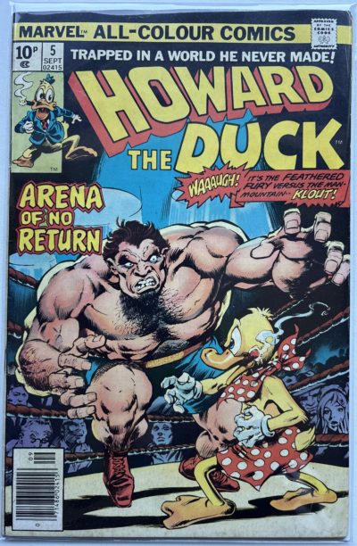 Howard the Duck #5 (1976) Marvel Comics - Howard vs Klout & Gene Colan Cover