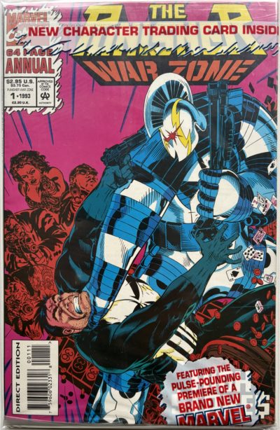 Punisher War Zone - Annual #1 - 1993 - Marvel Comics - First Appearance of Lynn Michaels / Original Polybag & Trading Card