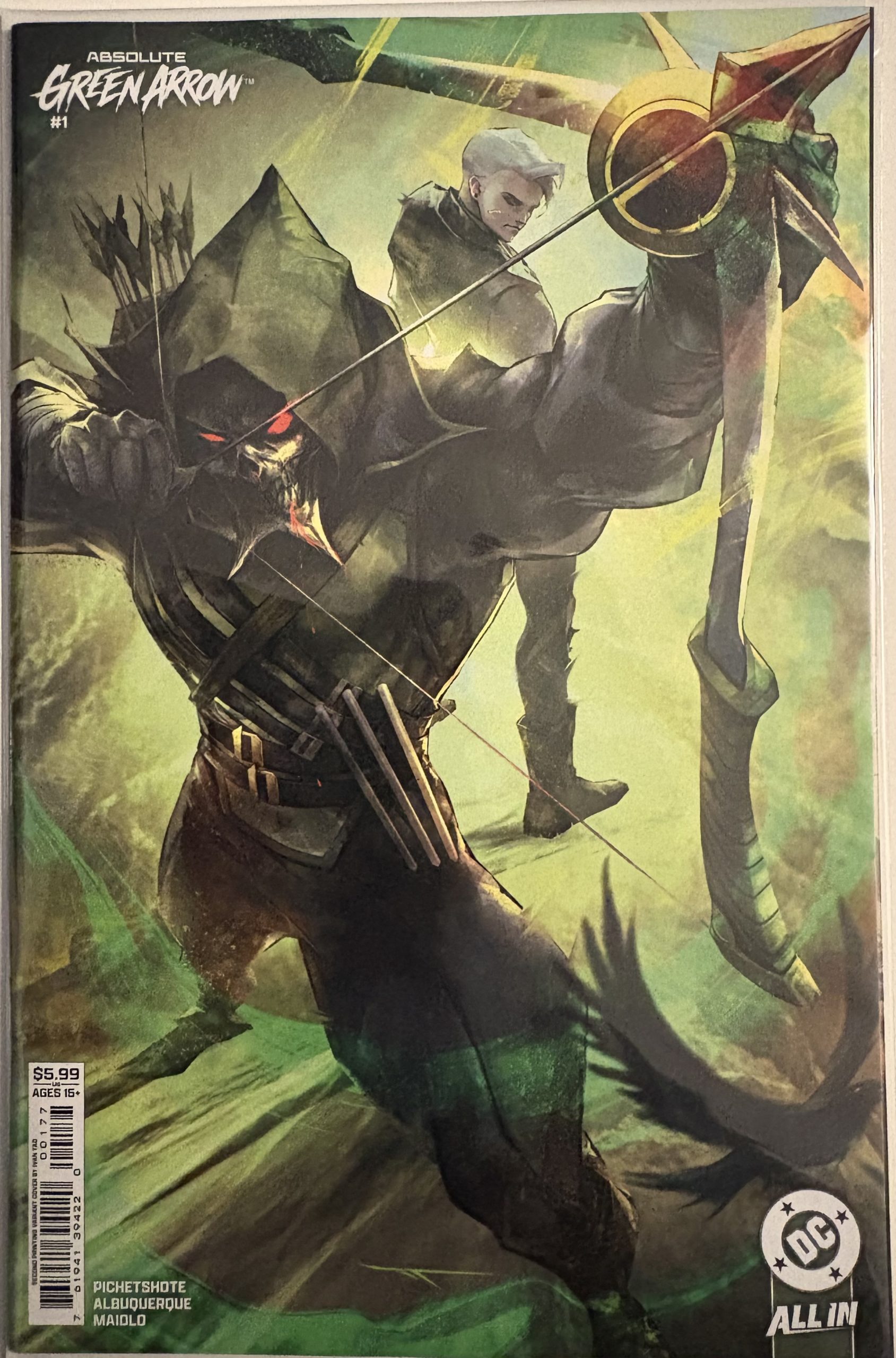 Absolute Green Arrow - #1 - 2026 - DC Comics - Second Printing / Ivan Tao Cardstock Variant / Absolute Universe Debut