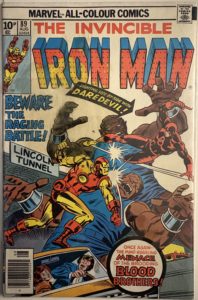 The Invincible Iron Man – #89 – 1976 – Marvel Comics – Iron Man & Daredevil vs The Blood Brothers – Bronze Age UK Price Variant