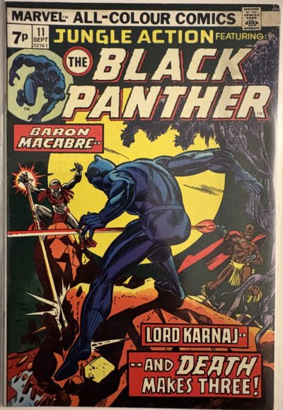 Jungle Action Featuring The Black Panther - #11 - 1974 - Marvel Comics - UK 7p Pence Edition - Panther's Rage / Baron Macabre