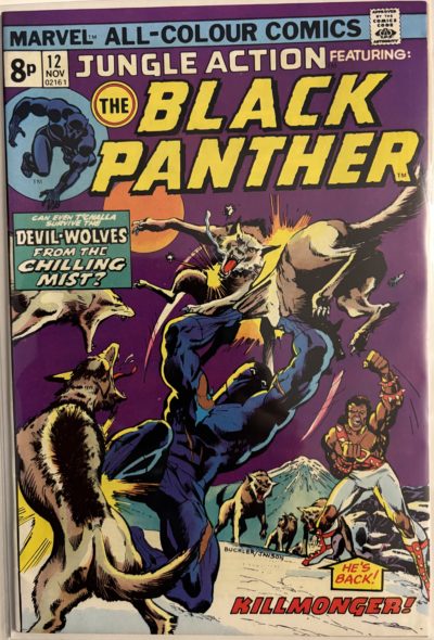Jungle Action Featuring The Black Panther - #12 - 1974 - Marvel Comics - UK 8p Pence Edition - Return of Killmonger / Panther's Rage