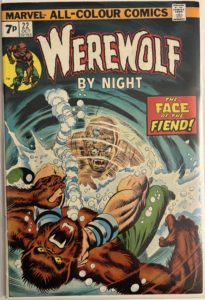 Werewolf by Night – #22 – 1974 – Marvel Comics – UK 7p Price Variant / The Face of the Fiend!