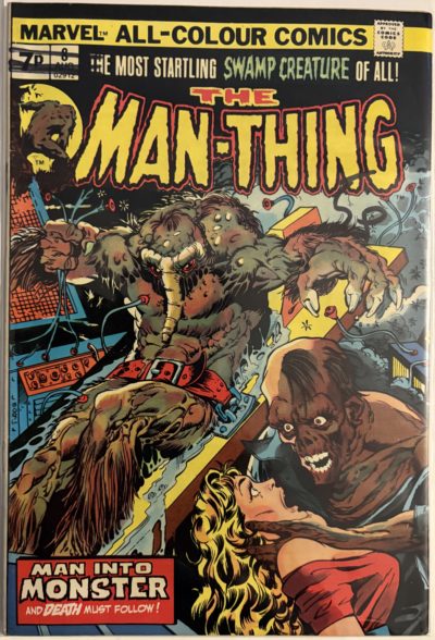 The Man-Thing - #8 - 1974 - Marvel Comics - UK 7p Pence Edition - Man Into Monster / Bronze Age Horror