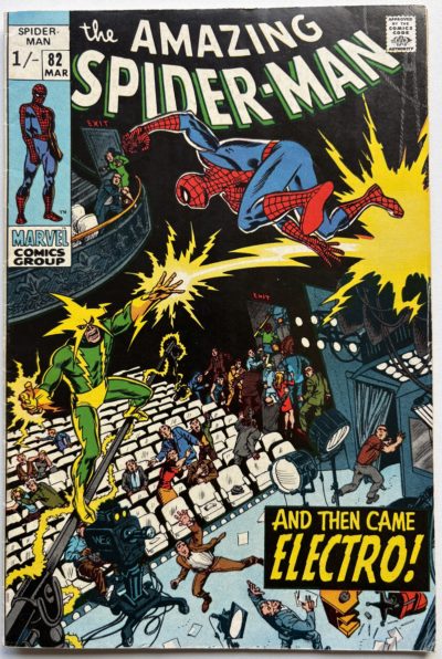The Amazing Spider-Man - #82 - 1970 - Marvel Comics - Original UK 1/- Price Variant - Electro Cover - Silver Age