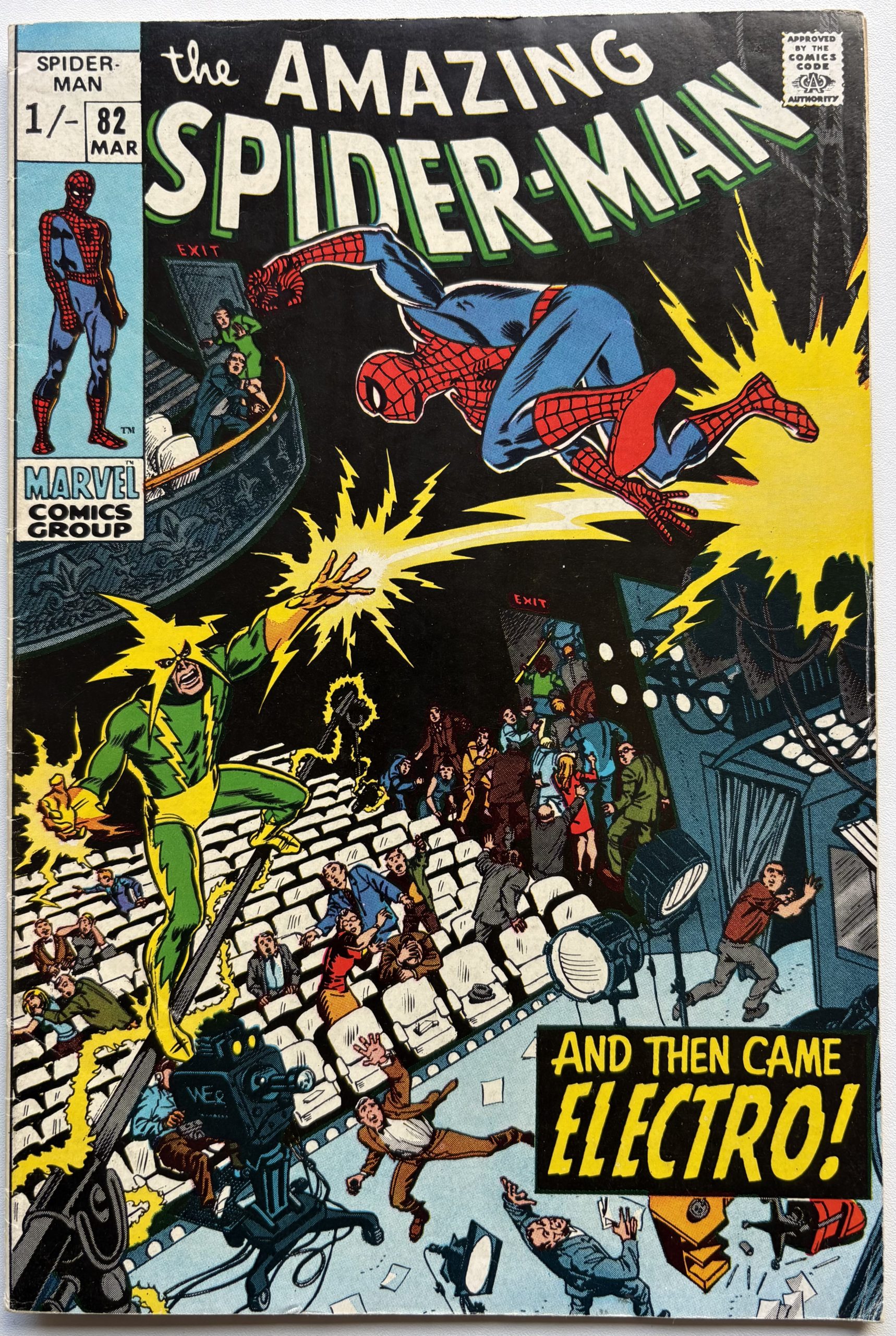 The Amazing Spider-Man - #82 - 1970 - Marvel Comics - Original UK 1/- Price Variant - Electro Cover - Silver Age