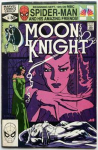 Moon Knight – #14 – 1981 – Marvel Comics – 1st Appearance of Stained Glass Scarlet – Bill Sienkiewicz Cover – Bronze Age Key