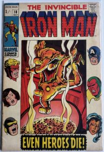 The Invincible Iron Man – #18 – 1970 – Marvel Comics UK – Vintage Bronze Age Comic – Even Heroes Die!