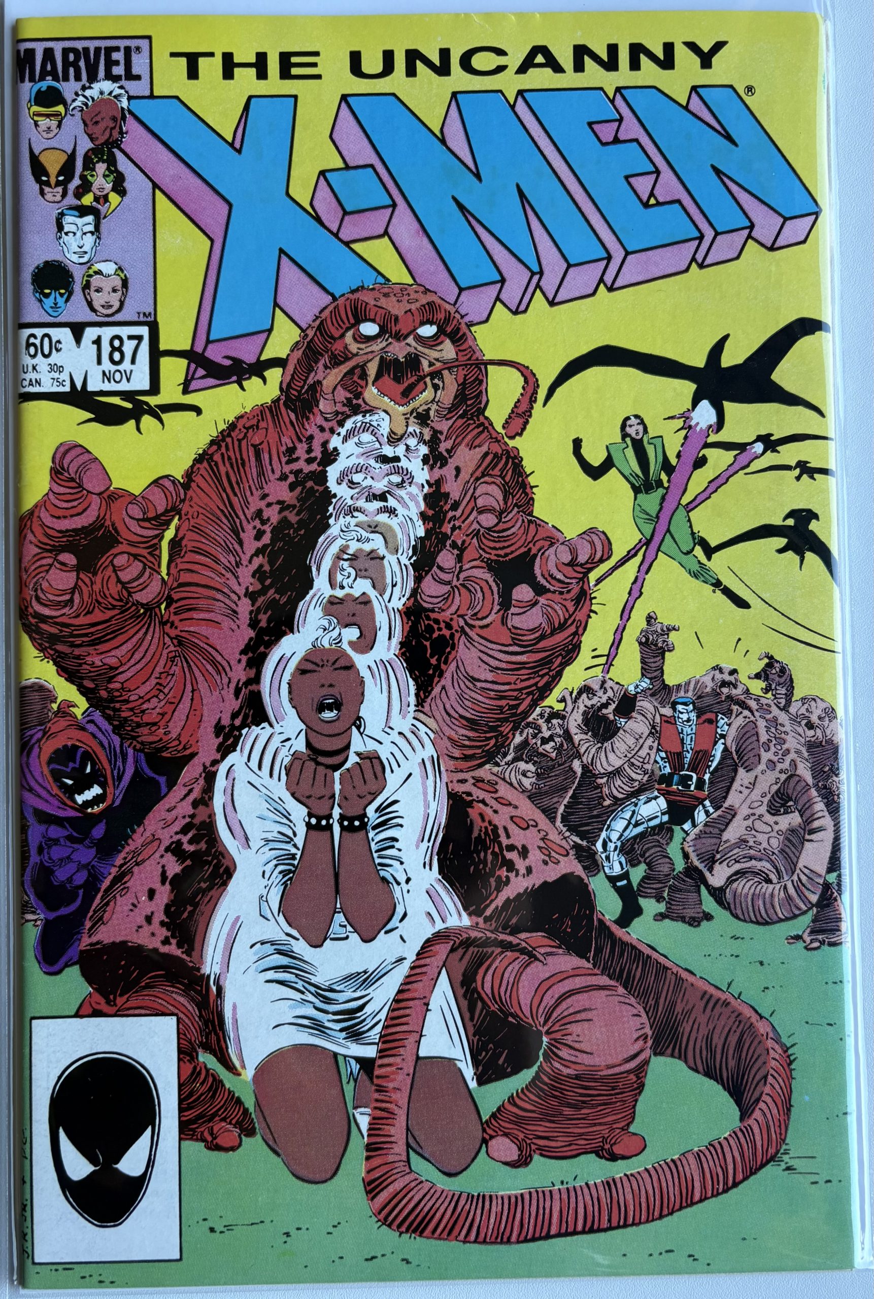 The Uncanny X-Men #187 - 1984 - Marvel Comics - Dire Wraiths & Forge - Storm Cover - Barry Windsor-Smith Art