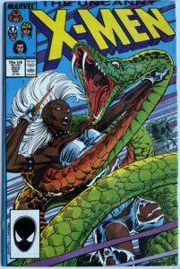 The Uncanny X-Men #223 - 1987 - Marvel Comics - Storm vs Super-Adaptoid - Fall of the Mutants Prelude - Marc Silvestri Cover