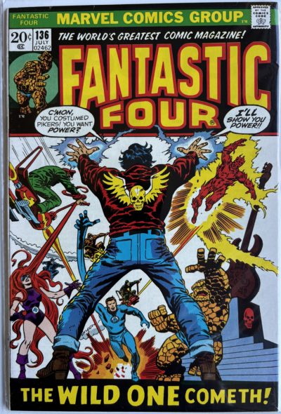 Fantastic Four #136 - 1973 - Marvel Comics - First Appearance of Rockwell - The Wild One Cometh - John Buscema Cover