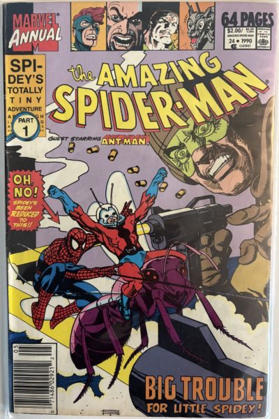 The Amazing Spider-Man Annual #24 - 1990 - Marvel Comics - Ant-Man Team-Up - Spidey's Totally Tiny Adventure Part 1 - Newsstand Edition