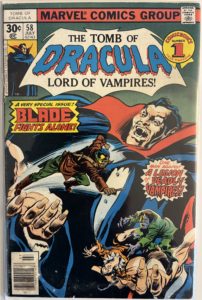 The Tomb of Dracula #58 - 1977 - Marvel Comics - Blade the Vampire Hunter - Dracula Cover - Gene Colan Art - Bronze Age Newsstand Edition